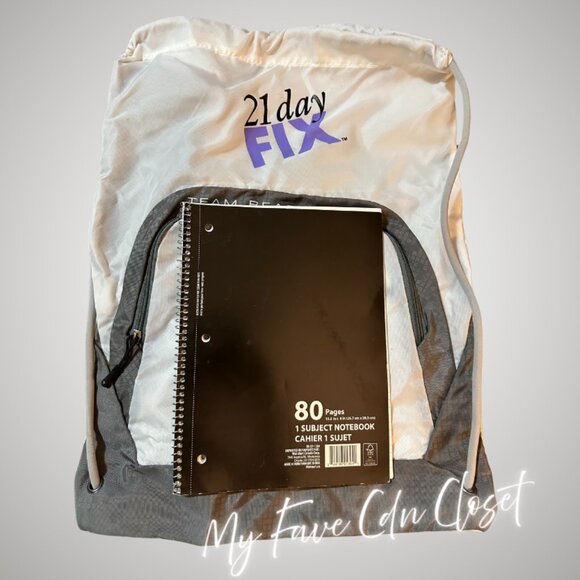 NEW**Team Beachbody 21 Day Fix Drawstring Backpack & Shaker Bottle - Picture 5 of 6